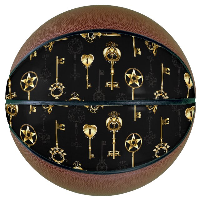 Ballon De Basket Les Patters de Seamless avec Golden Keys (Devant)