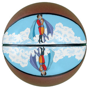 Ballon De Basket Les personnages de Slipperyjoe embrassant deux sup