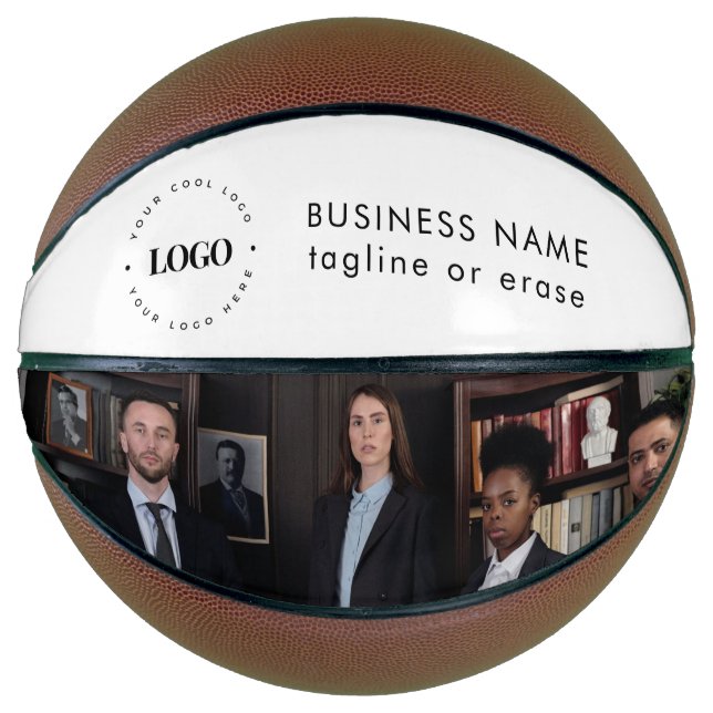 Ballon De Basket Logo et photo personnalisés de l'entreprise (Devant)