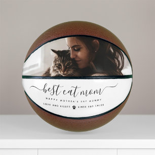 Ballon De Basket Meilleur Chat Maman : Custom Mother's Day Photo de