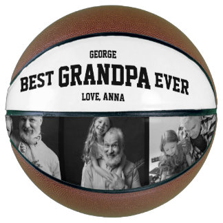 Ballon De Basket Meilleur Grand-Père Jamais Photo Anniversaire Cade
