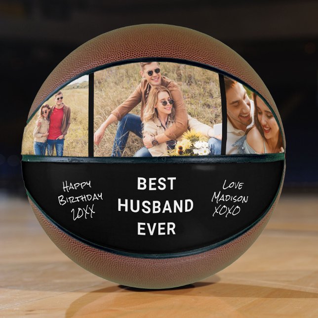 Ballon De Basket Meilleur Mari Jamais Photo personnalisée (Créateur téléchargé)