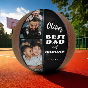 Ballon De Basket Meilleur papa et mari Père 2 Photos Garder