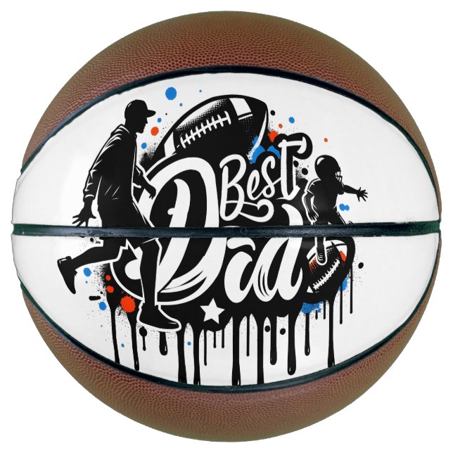 Ballon De Basket Meilleur papa Football père et fils Basketball (Devant)