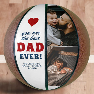 Ballon De Basket Meilleur papa Jamais Coeur Rouge Père Jour 2 Photo