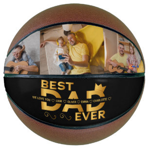 Ballon De Basket Meilleur Papa Jamais Personnalisé Famille 3 Photo