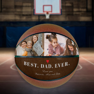 Ballon De Basket Meilleur papa jamais photo collage nom personnalis