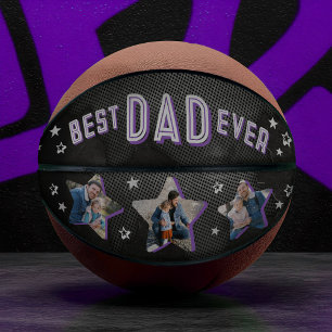 Ballon De Basket Meilleur papa jamais Sport Edgy Photo Star Fête de