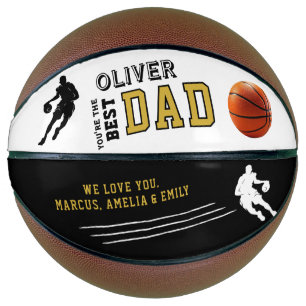Ballon De Basket Meilleur papa Joueur Silhouette Père Keepsaké