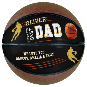 Ballon De Basket Meilleur papa Joueur Silhouette Père Keepsaké
