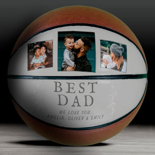 Ballon De Basket Meilleur père Foliage 3 Photo personnalisée Collag