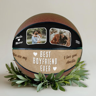 Ballon De Basket Meilleur petit ami rustique ever coeur 2 photos