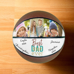 Ballon De Basket Meilleur Stepdad Personnalisé 3 Photo Signé Basket