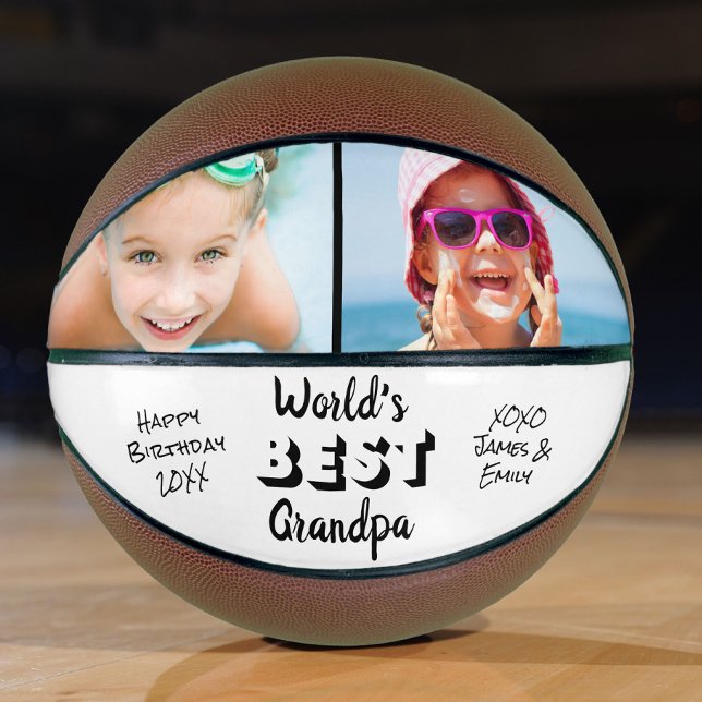 Ballon De Basket Meilleure photo de grand-père au monde (Créateur téléchargé)