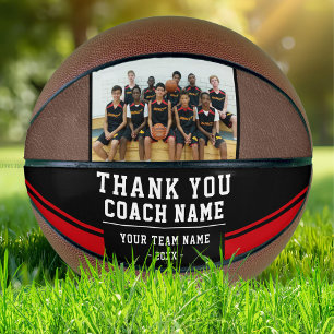 Ballon De Basket Merci Coach Nom de l'équipe et Photo Basketball