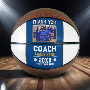 Ballon De Basket Merci Coach Sign Photo d'équipe