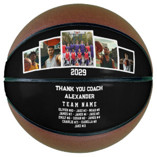 Ballon De Basket Merci Entraîneur Basketball cadeau avec photos per