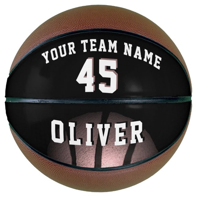 Ballon De Basket Métallo Black Player Numéro d'équipe (Devant)