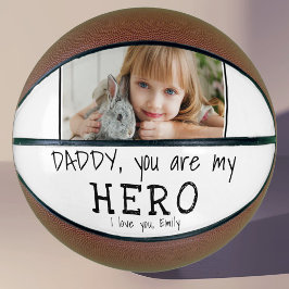 Ballon De Basket Mignon Papa, tu es mon héros Photo de la Fête du P