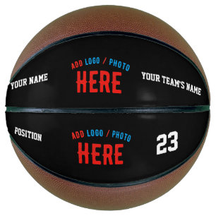BALLON DE BASKET MODERNE ET MODERNE PERSONNALISABLE NOIR VÉRIFIÉ