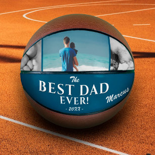 Ballon De Basket Moderne Meilleur papa Jamais Père Jour 3 Photo Col