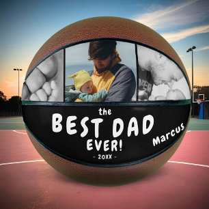 Ballon De Basket Moderne Meilleur papa Jamais Père`Jour Keepsaké 3