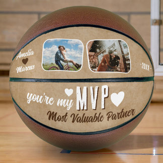 Ballon De Basket Mon partenaire le plus précieux MVP Drôle 2 Photos