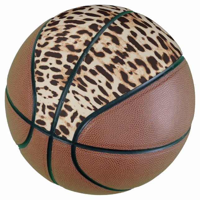 Ballon De Basket motif animal Empreinte de léopard (Incliné)