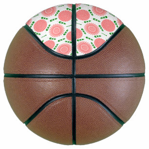Ballon De Basket motif aux fleurs roses
