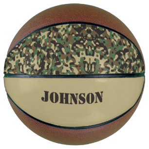 Ballon De Basket Motif de camouflage de nom personnalisé