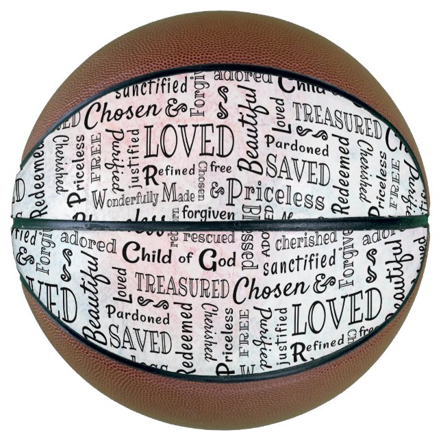 Ballon De Basket Mots d'affirmation Word Art (Devant)