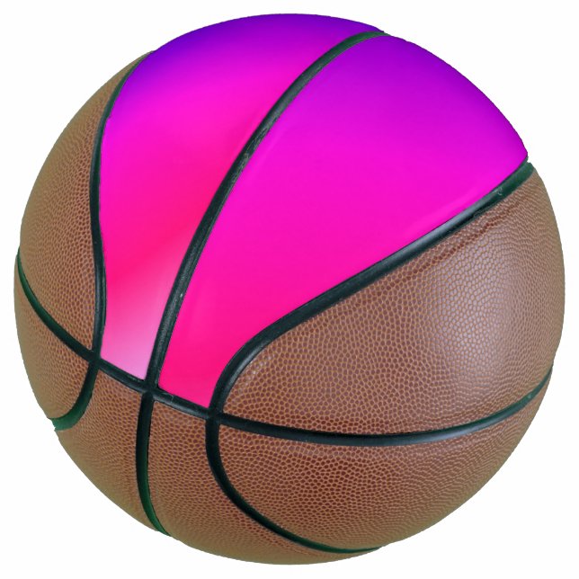 Ballon De Basket Neon rose et violet (Incliné)