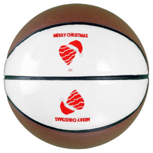 Ballon De Basket Noël Père Noël Heart Basketball