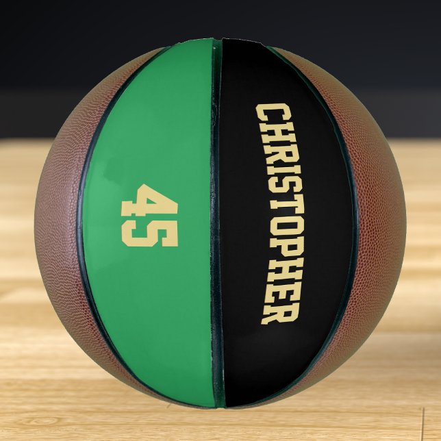 Ballon De Basket Nom du joueur de l'équipe du club monogramme Numér (Monogrammed Club Team Player Name Number Custom Basketball)