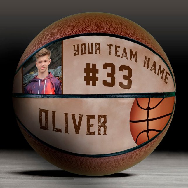 Ballon De Basket Nom et numéro du joueur personnalisé Nom de l'équi (Créateur téléchargé)