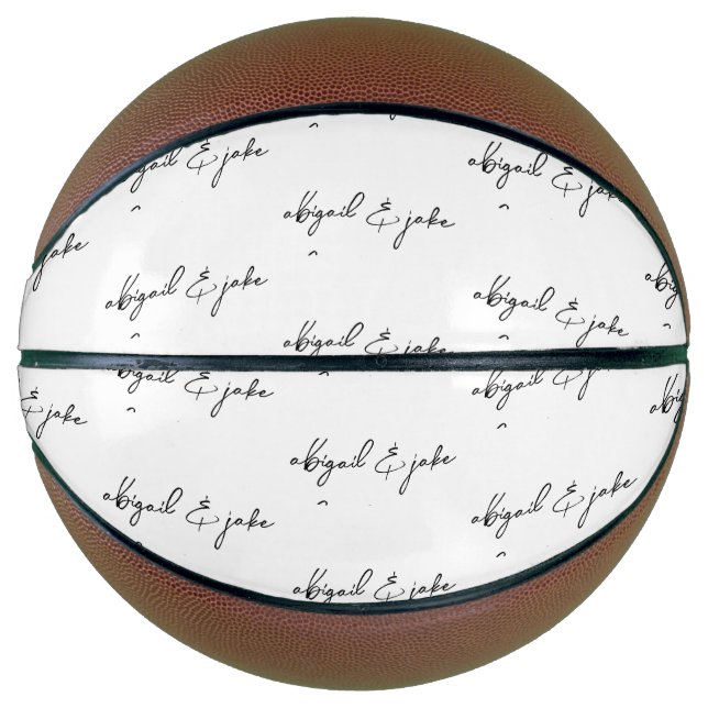 Ballon De Basket Noms de script couple personnalisés (Devant)