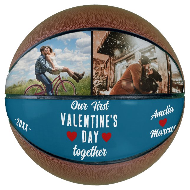Ballon De Basket Notre première Saint Valentin Ensemble 2 Photos (Devant)