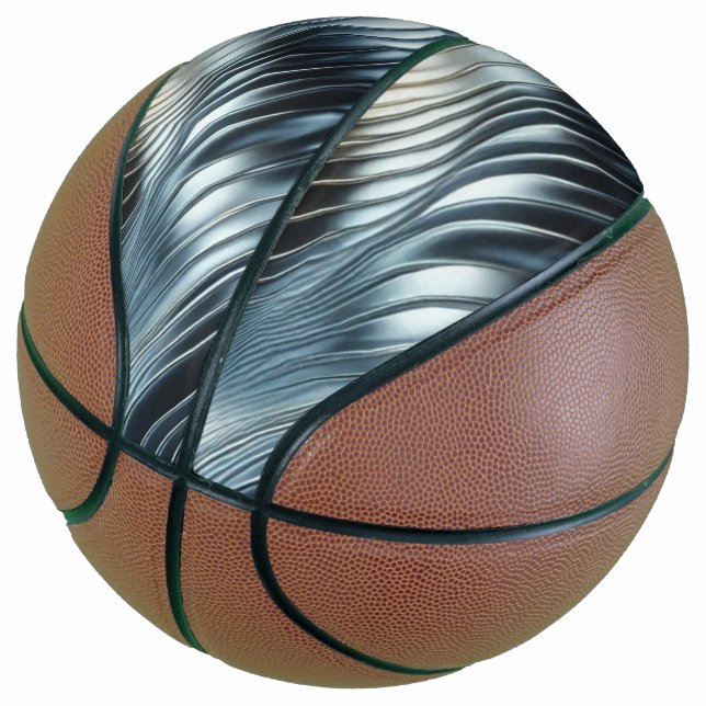 Ballon De Basket Ondes métalliques de lumière (Incliné)