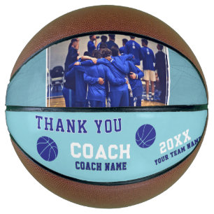 Ballon De Basket Panneau remerciement entraîneur photo d'équipe bas