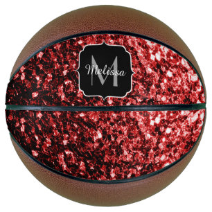 Ballon De Basket Parties scintillant rouge foncé étincelante bling