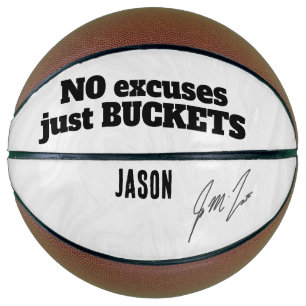 Ballon De Basket Pas d'Excuses, Juste des Paniers – Motivation Pers