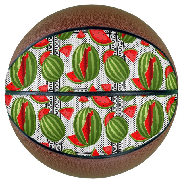 Ballon De Basket Pastèque Palestine - Slice (Devant)
