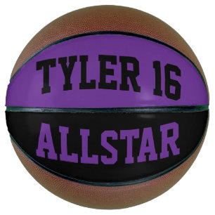 Ballon De Basket Personnalisation Allstar noir et violet