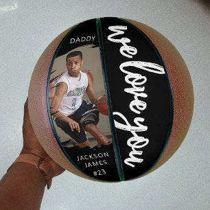 Ballon De Basket Photo à effet brossé Stylish We Love You