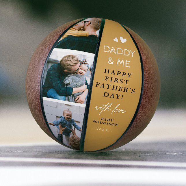 Ballon De Basket Photo Collage de 1ère Fête des pères (Créateur téléchargé)