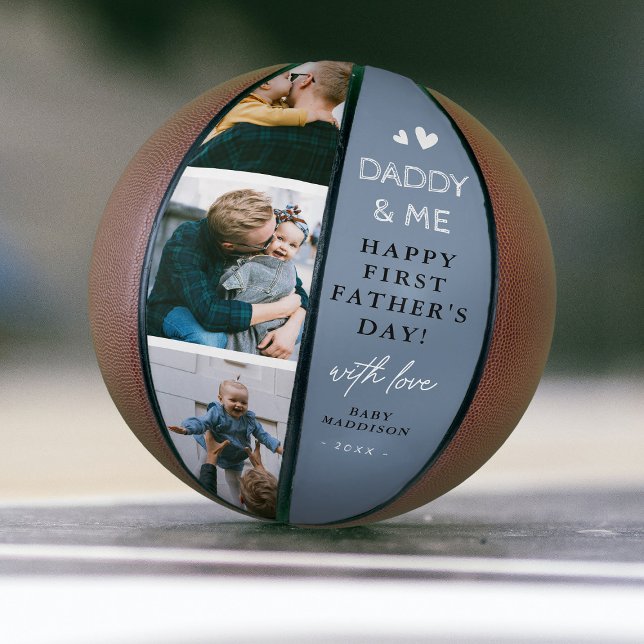 Ballon De Basket Photo Collage de 1ère Fête des pères (Créateur téléchargé)