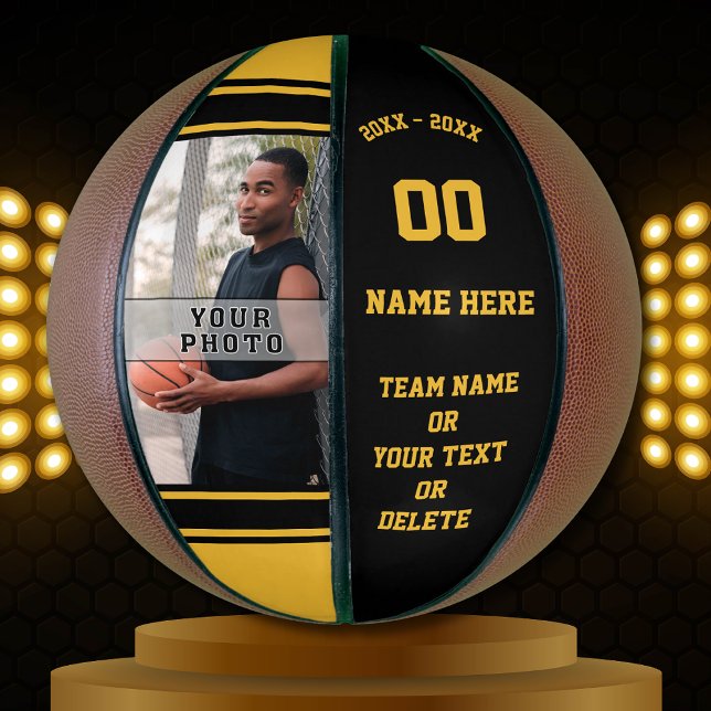 Ballon De Basket Photo et Basket-ball personnalisé pour les aînés (Photo Basketball. Personalized Basketball. Great, Senior Basketball Gifts, or, Basketball Team Gifts)