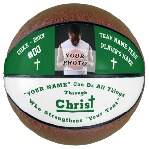 Ballon De Basket Photo personnalisée, Bible Verse Basketball