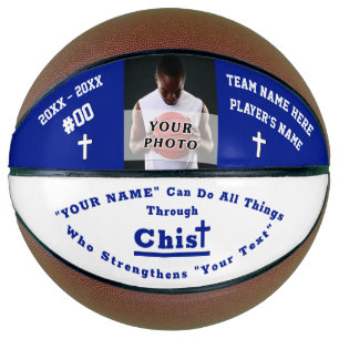Ballon De Basket Photo Personnalisée Bible Verse Basketball, Perso