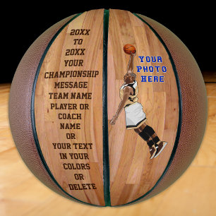 Ballon De Basket Photo personnalisée de basket-ball, TEXTE